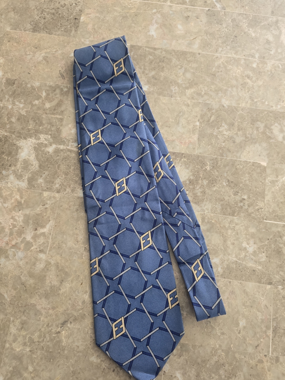 Vintage FENDI Logo Silk Tie